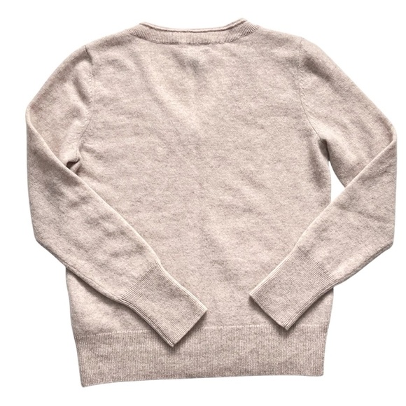 Halogen Sweater Cream 100% Cashmere V-Neck Pullover Size Small Medium - Picture 7 of 8